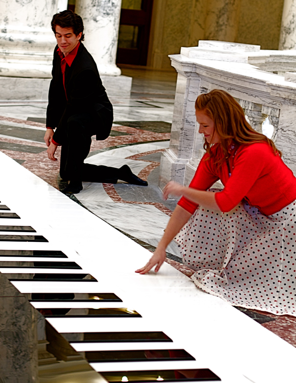 Dancer on Floor Piano